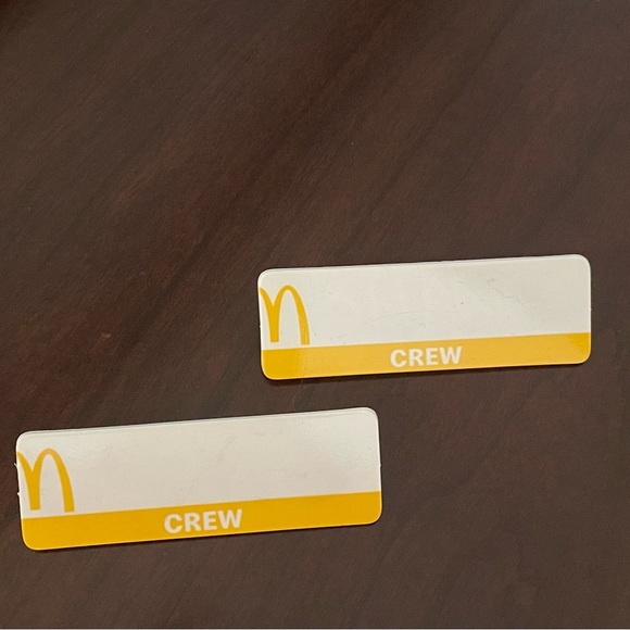 McDonald's Accessories Mcdonalds Name Tags X 2 Poshmark